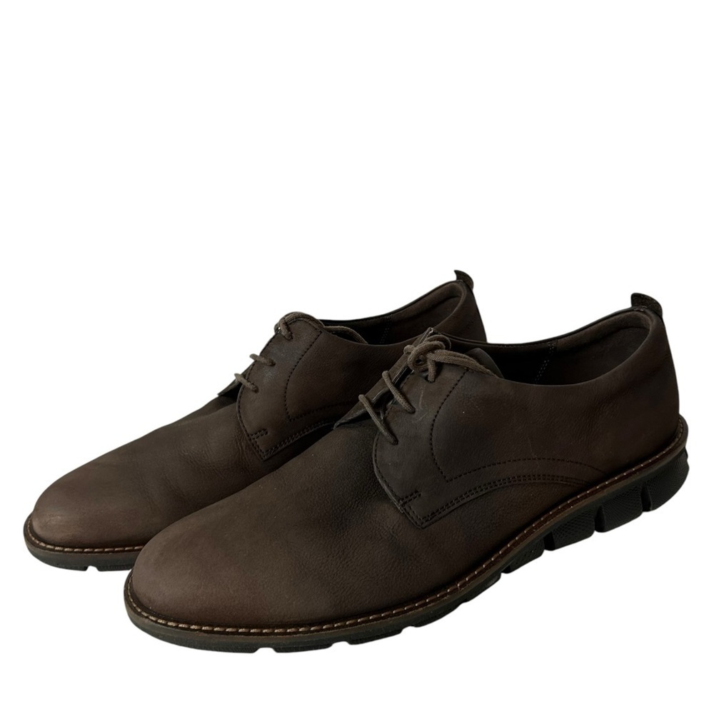 Ecco Jeremy Mens Brown Leather Oxford Lace Up Shoes Size US 10/10.5 EU 44
